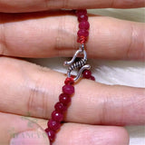 2x4mm Red Chalcedony Necklace Choker Wrist Lucky Pray Reiki