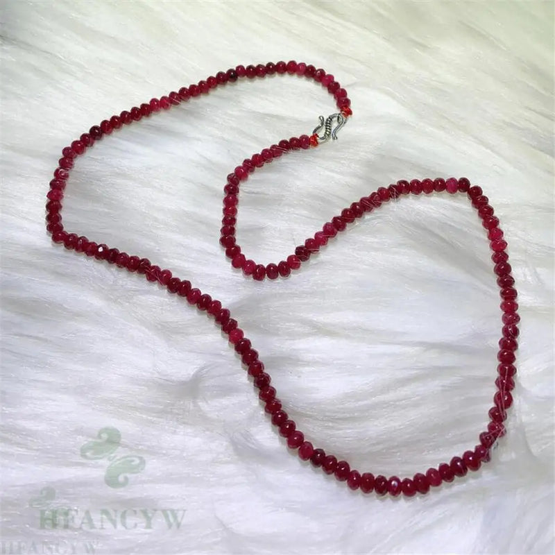 2x4mm Red Chalcedony Necklace Choker Wrist Lucky Pray Reiki
