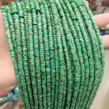 2x4mm African Turquoise Heishi Stone Beads 15''