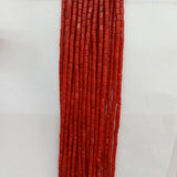 2x4mm Natural Coral Beads Tube Shape Loose Beads 16''