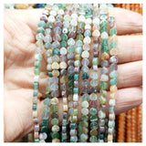 2x4mm Natural Stone Loose Beads Strand Heart Shape Semi Finished DIY