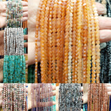 2x4mm Natural Stone Loose Beads Strand Heart Shape Semi Finished DIY