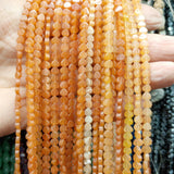 2x4mm Natural Stone Loose Beads Strand Heart Shape Semi Finished DIY