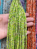 2x4mm Natural Stone Loose Beads Strand Heart Shape Semi Finished DIY
