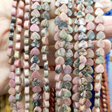 2x4mm Natural Stone Loose Beads Strand Heart Shape Semi Finished DIY
