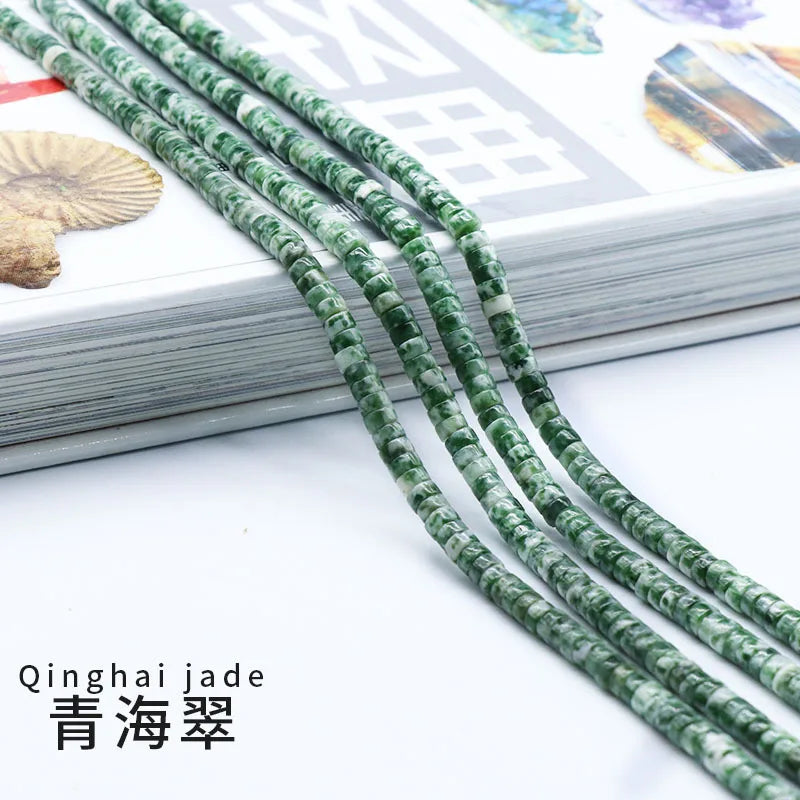 2x4mm Natural Stone Heishi Beads Loose Spacer Agates Jades Gem Stone Beads