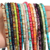 2x4mm Natural Turquoises Stone Beads Flat Round Jades Loose Spacer Bead