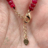 Red Chalcedony Baroque Pearl Necklace 18 inches