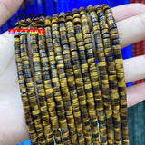 Small Natural Yellow Tiger Eye Stone Beads 2x4mm