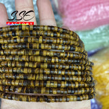 Small Natural Yellow Tiger Eye Stone Beads 2x4mm