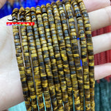 Small Natural Yellow Tiger Eye Stone Beads 2x4mm