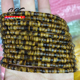 Small Natural Yellow Tiger Eye Stone Beads 2x4mm