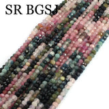 2x4mm Tourmaline Faceted Rondelle Spacer Beads
