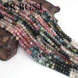2x4mm Tourmaline Faceted Rondelle Spacer Beads