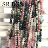 2x4mm Tourmaline Faceted Rondelle Spacer Beads