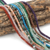 Natural Rondelle Stone Beads Agates Quartz Malachite Abacus Loose Beads