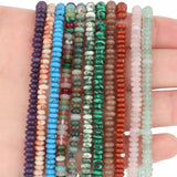 Natural Rondelle Stone Beads Agates Quartz Malachite Abacus Loose Beads