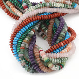 Natural Rondelle Stone Beads Agates Quartz Malachite Abacus Loose Beads