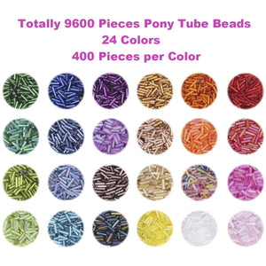 Multicolor Glass Seed Beads Box Jewelry Kit with Tools for DIY Bracelet Rings