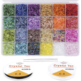 Multicolor Glass Seed Beads Box Jewelry Kit with Tools for DIY Bracelet Rings