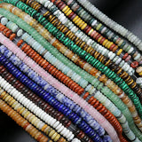 2x6mm Small Heishi Spacer Beads Natural Stone DIY Necklace Bracelets