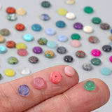 2x6mm Natural Abacus Stone Beads Flat Small Coin Shape Gems Spacer Beads