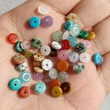 2x6mm Natural Abacus Stone Beads Flat Small Coin Shape Gems Spacer Beads
