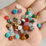 2x6mm Natural Abacus Stone Beads Flat Small Coin Shape Gems Spacer Beads