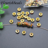 2x6mm Spacer Beads Paved Rhinestone for DIY Jewelry Findings Making