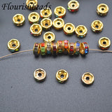 2x6mm Spacer Beads Paved Rhinestone for DIY Jewelry Findings Making