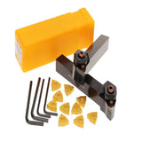 2xCNC Lathe Turning Tools Holder with Carbide Inserts