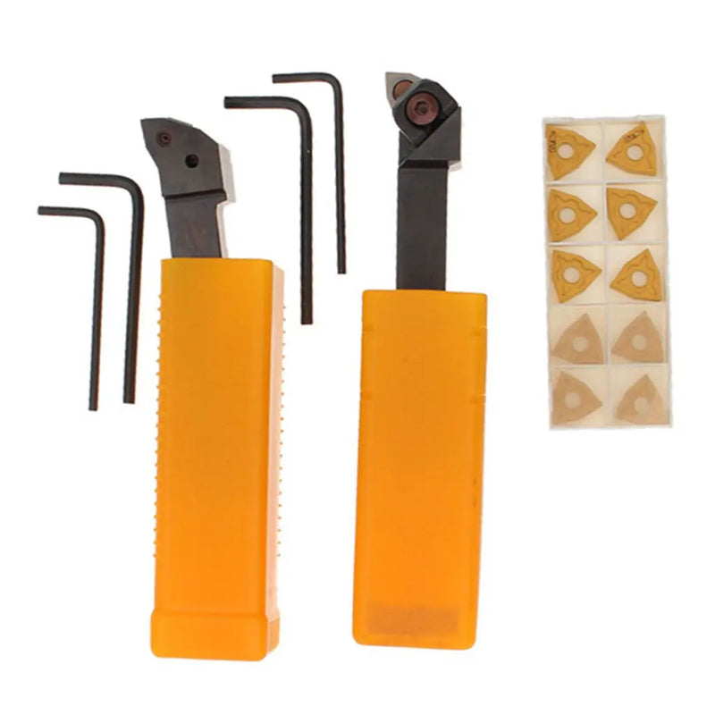 2xCNC Lathe Turning Tools Holder with Carbide Inserts
