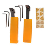 2xCNC Lathe Turning Tools Holder with Carbide Inserts