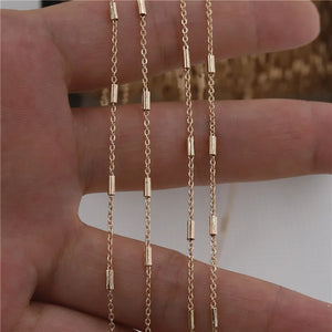 Copper KC Plated Thin Beads Link Chains for DIY Belly Chain Body Chain Jewelry