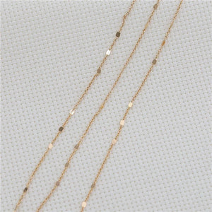 Copper KC Plated Thin Beads Link Chains for DIY Belly Chain Body Chain Jewelry