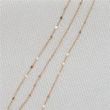 Copper KC Plated Thin Beads Link Chains for DIY Belly Chain Body Chain Jewelry