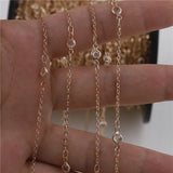 Copper KC Plated Thin Beads Link Chains for DIY Belly Chain Body Chain Jewelry