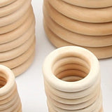 Natural Wooden Ring Unfinished Circles Bracelet Jewelry DIY Crafts Accessory