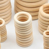 Natural Wooden Ring Unfinished Circles Bracelet Jewelry DIY Crafts Accessory