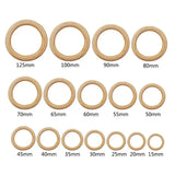 Natural Wooden Ring Unfinished Circles Bracelet Jewelry DIY Crafts Accessory