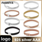 S925 Silver Multi-snake Chain Bracelet DIY Charm Jewelry Girls