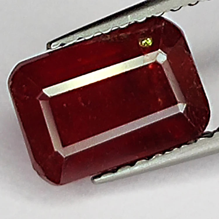 3.10ct Ruby Emerald Cut Gemstone 8.6x6.0mm