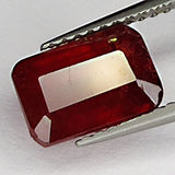 3.10ct Ruby Emerald Cut Gemstone 8.6x6.0mm