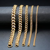 Waterproof Stainless Steel Cuban Chain Bracelet for Men