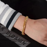 Waterproof Stainless Steel Cuban Chain Bracelet for Men