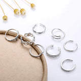 Adjustable Open Toe Rings Set Foot Jewelry for Women Men 12Pcs