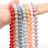 3-12mm Natural Shell Pearl Beads Multicolor Round Spacer Beads for DIY Jewelry