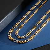 3-12mm Stainless Steel Chain Necklace Men Women Long Jewelry
