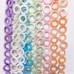 15MM Natural Shell Stone Beads for Jewelry Making