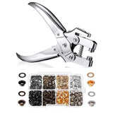 3/16 Inch Grommet Eyelet Plier Set with 200 Pieces - Hand Press Pliers